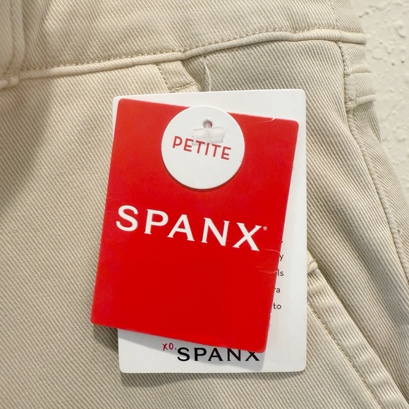 SPANX Stretch Twill Cropped Wide Leg Pants Bone Size XL Petite NWT Supersmooth - Picture 6 of 12
